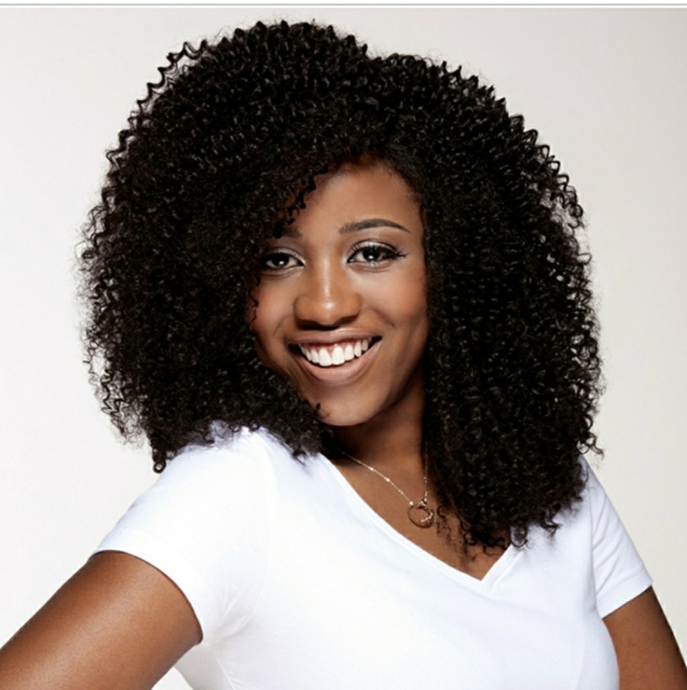 New Eve Fine Hair Collection Extensions  (no clips) 12" Curly Dark Silk
